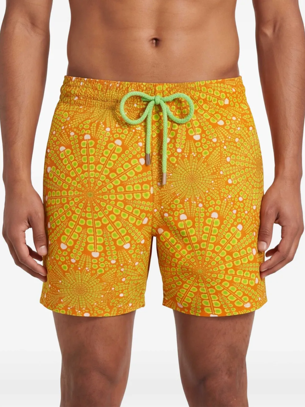 Vilebrequin Mosaic Urchin zwembroek met trekkoord Oranje