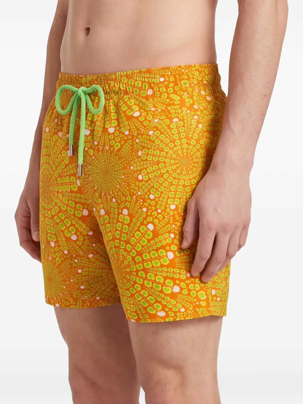 Vilebrequin Mosaic Urchin zwembroek met trekkoord Oranje