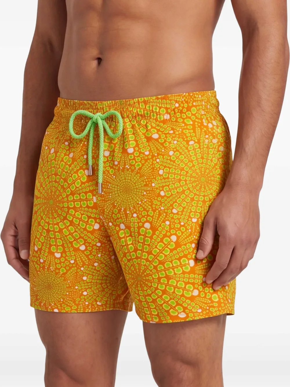 Vilebrequin Mosaic Urchin zwembroek met trekkoord Oranje