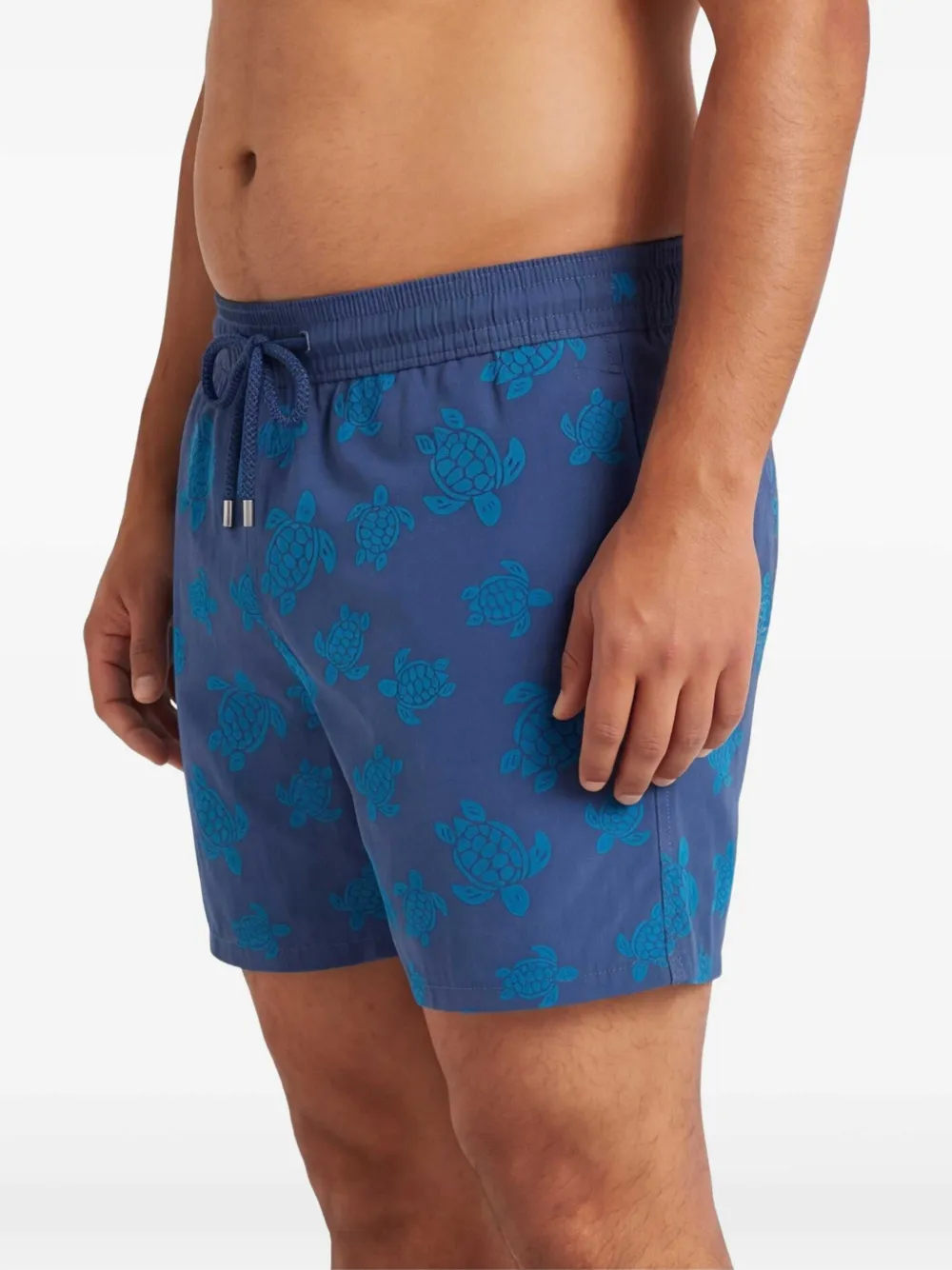 Vilebrequin Ronde des Tortues shorts met trekkoord en print Blauw