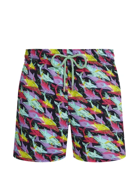 Vilebrequin whales offset drawstring swim shorts