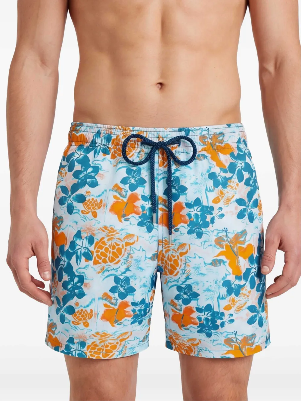 Vilebrequin Zwembroek met schildpadprint Wit