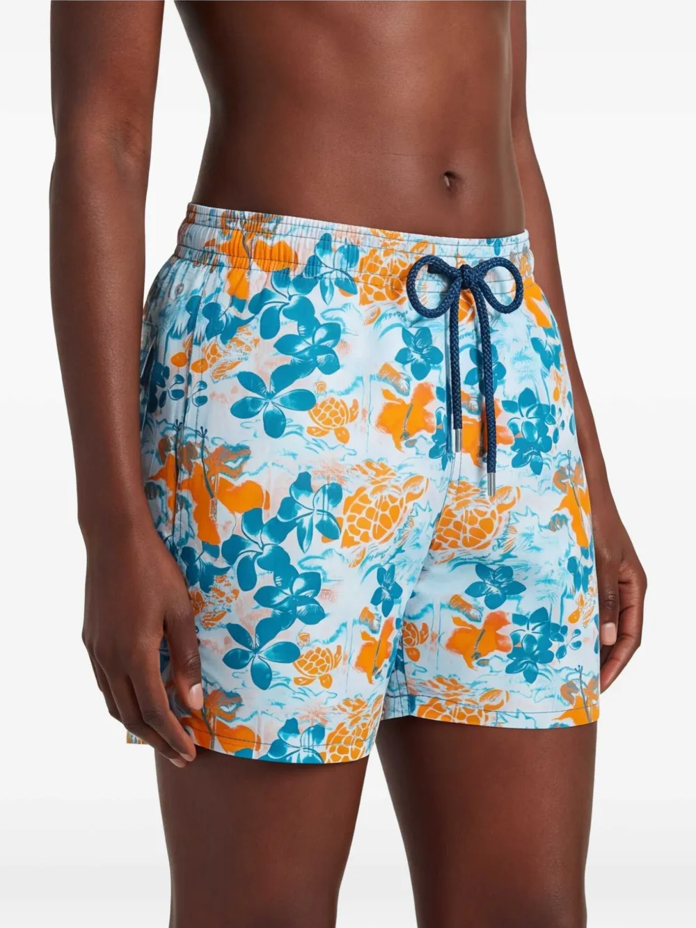 Vilebrequin Zwembroek met schildpadprint Wit