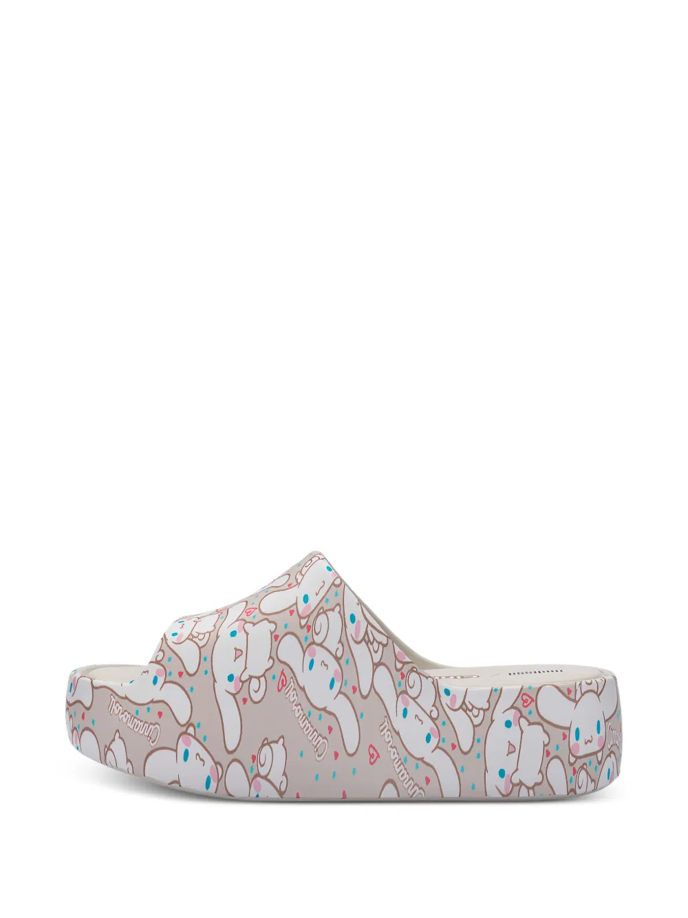 Melissa x Hello Kitty and Friends Free slippers met plateauzool Beige