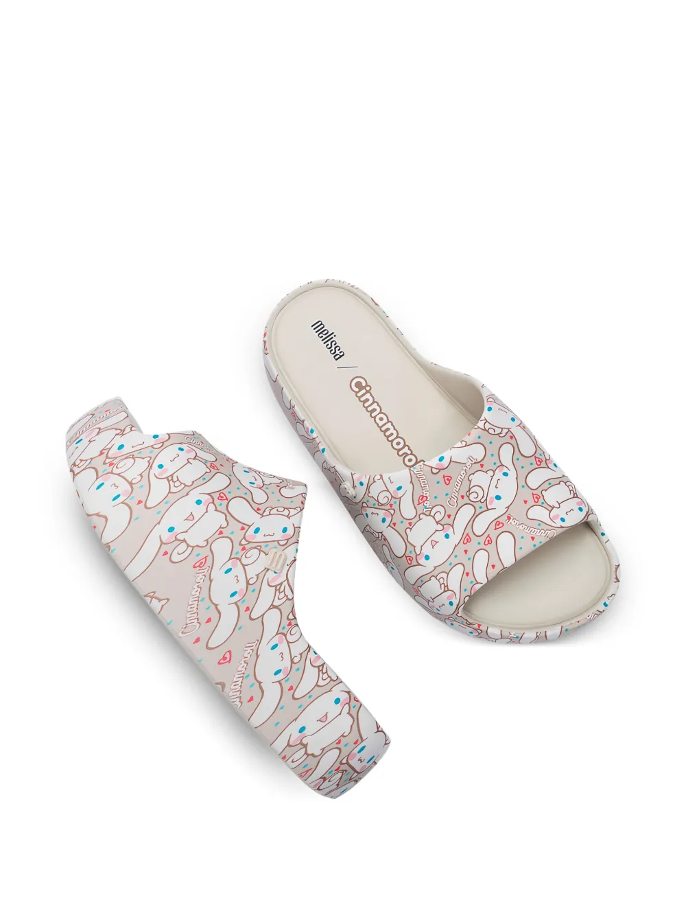 Melissa x Hello Kitty and Friends Free slippers met plateauzool Beige