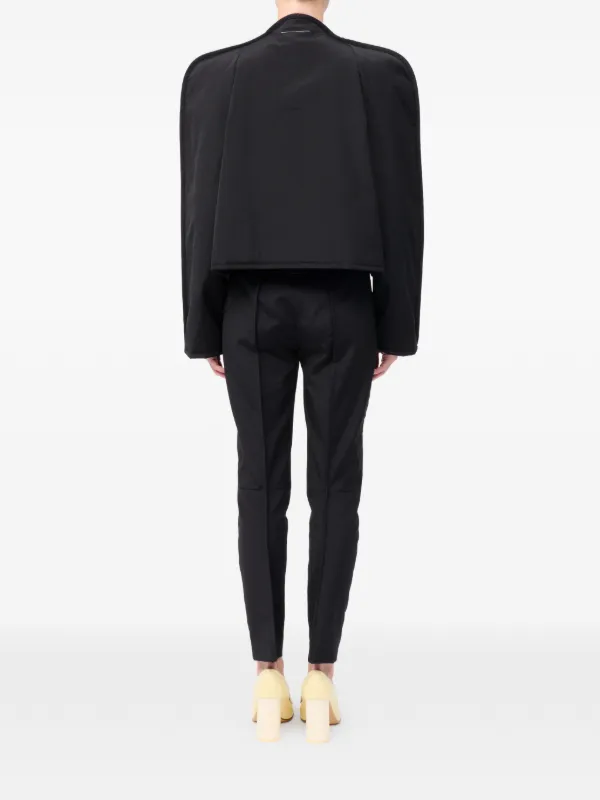 MM6 Maison Margiela クロップド ジャケット | ブラック | FARFETCH JP
