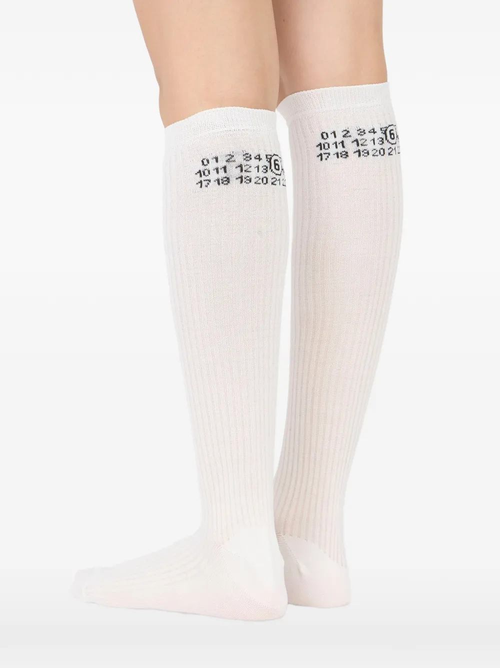 ribbed logo socks