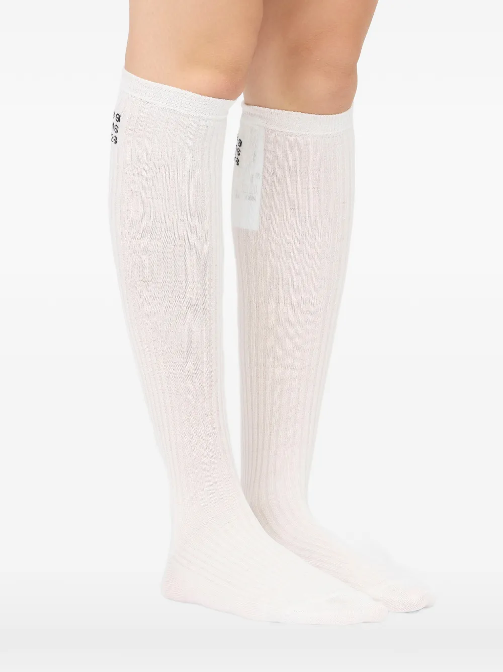 ribbed logo socks
