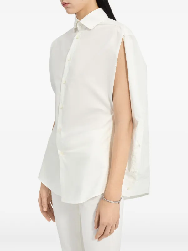 MM6 Maison Margiela ノースリーブシャツ | ホワイト | FARFETCH JP