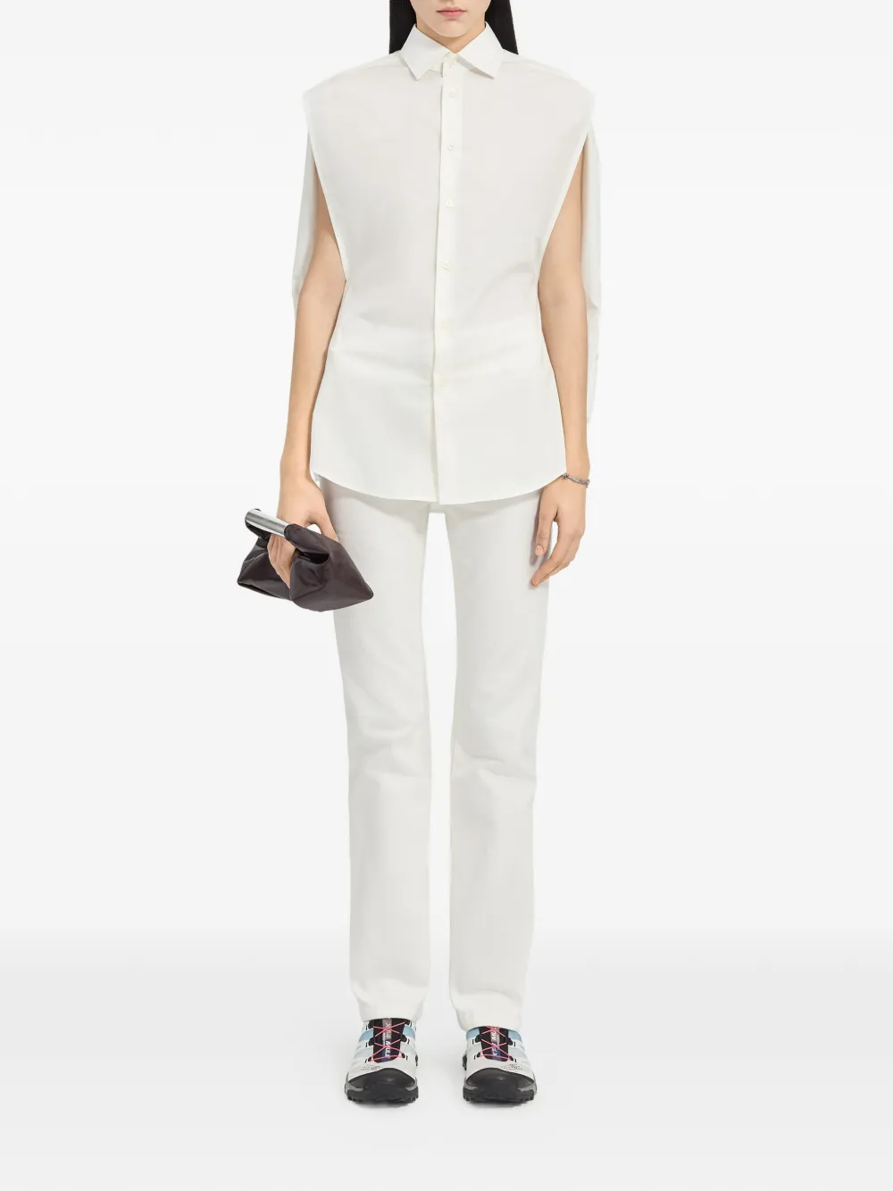MM6 Maison Margiela Mouwloos overhemd Wit