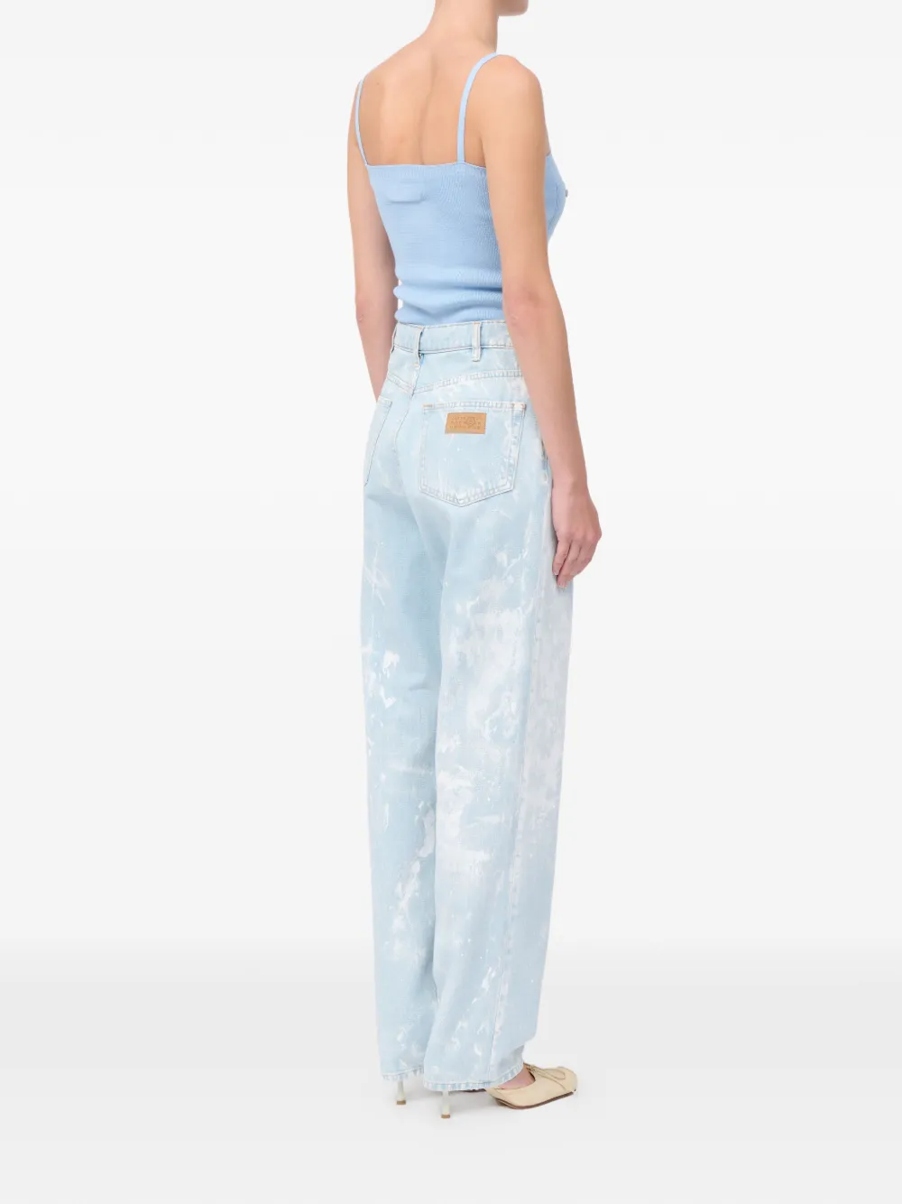 MM6 Maison Margiela Numeric Signature straight jeans Blauw