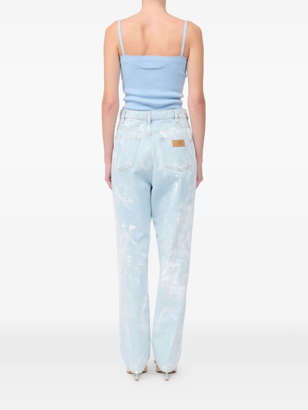 MM6 Maison Margiela Numeric Signature straight jeans Blauw