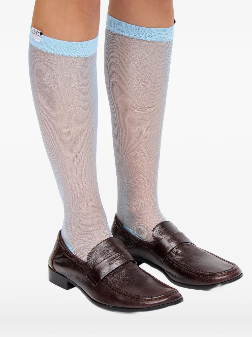 MM6 Maison Margiela Sokken met geribbelde cuffs Blauw