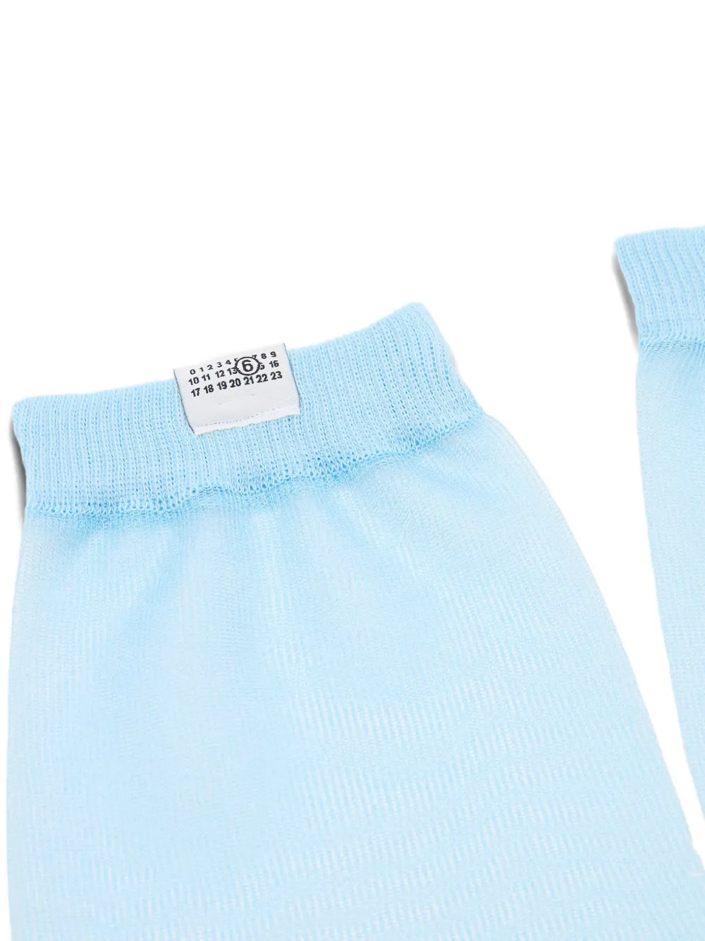  Mm6 Maison Margiela Ribbed-cuffs Socks - Blue 