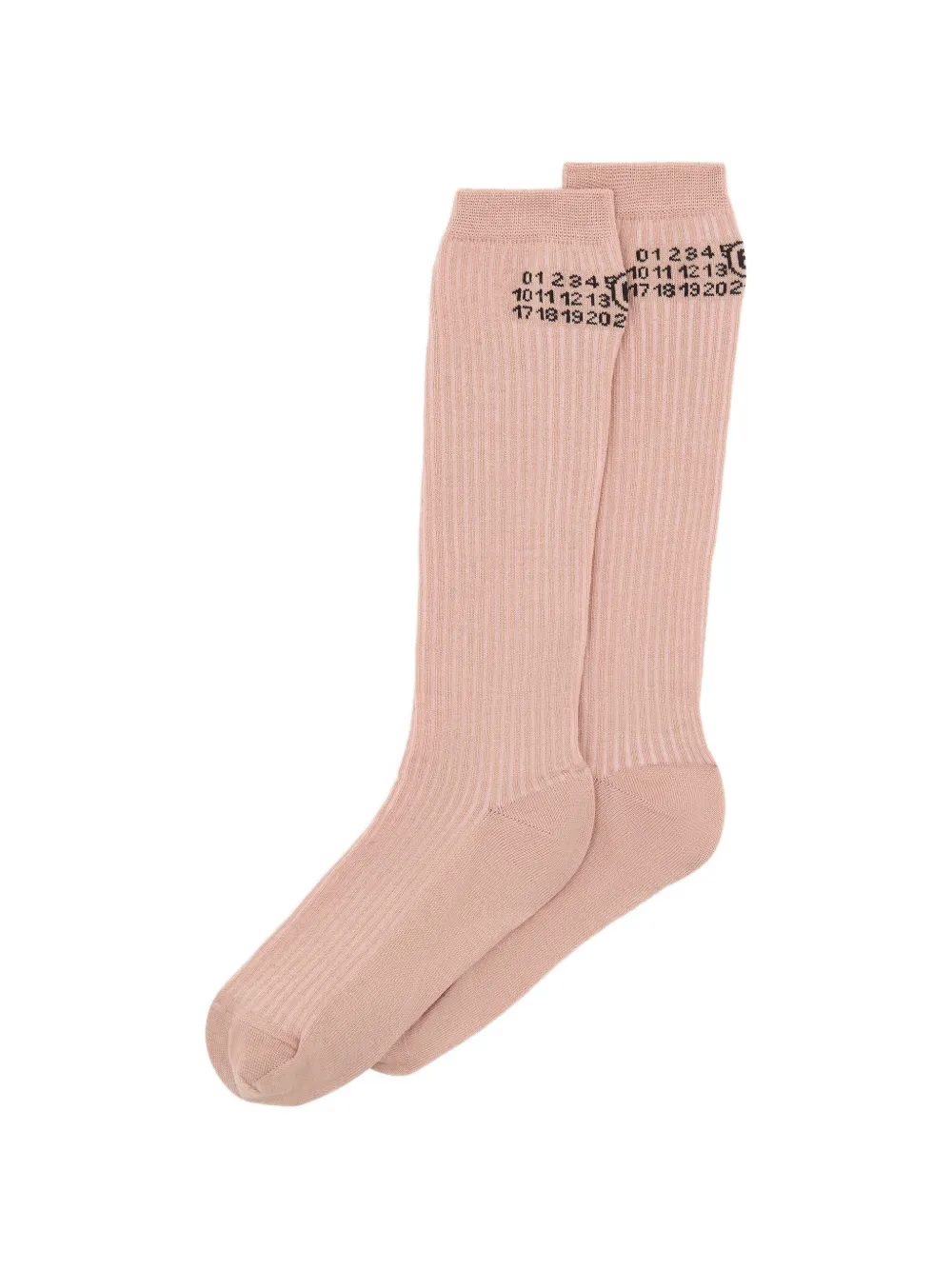 MM6 Maison Margiela Sokken met logodetail Roze