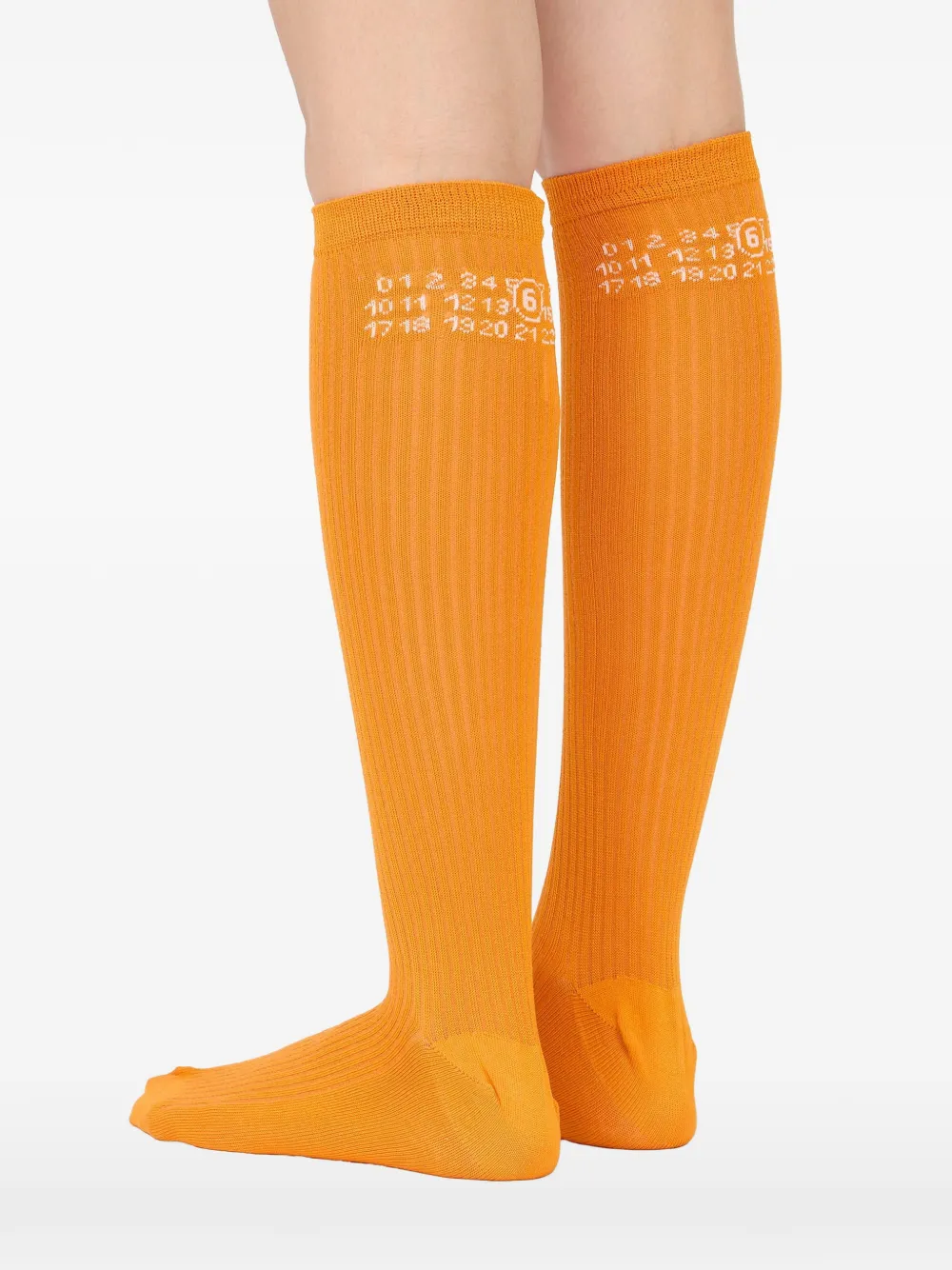 ribbed logo socks