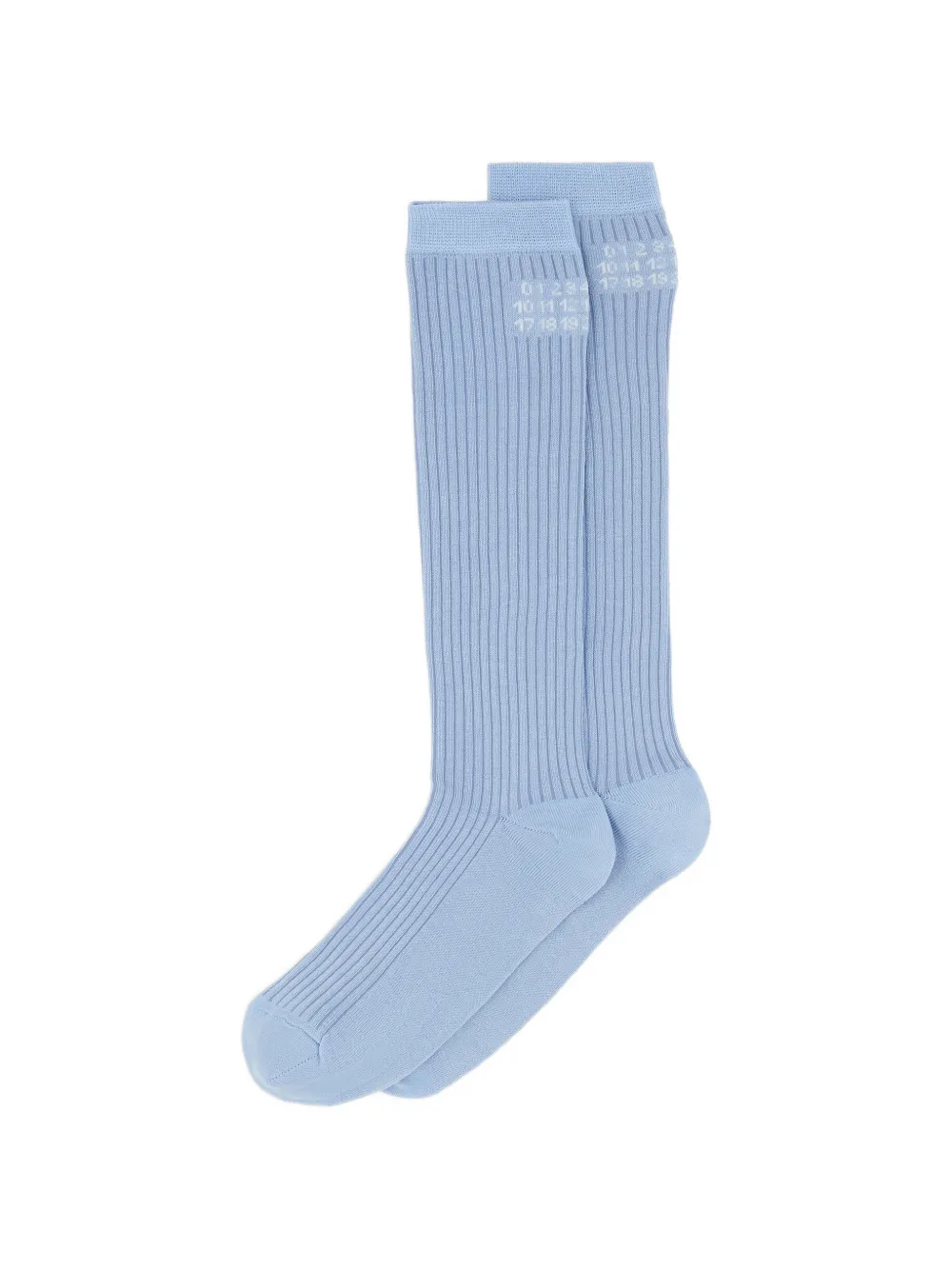 MM6 Maison Margiela ribbed logo socks - Blu