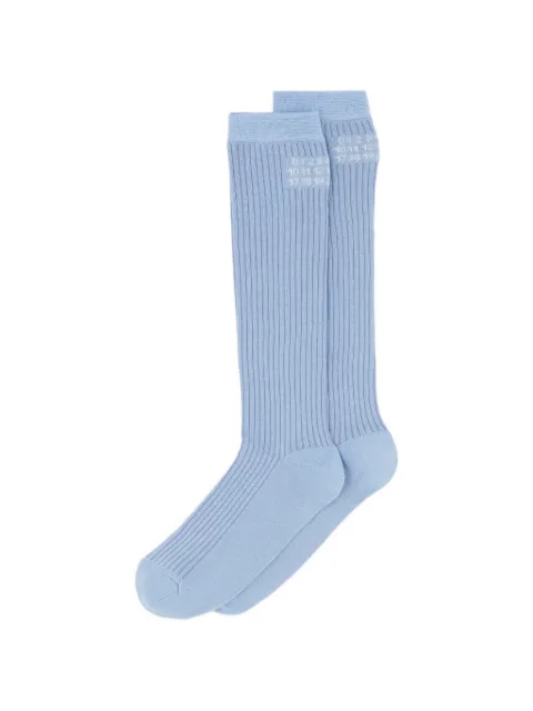 MM6 Maison Margiela calcetines de canalé con logo