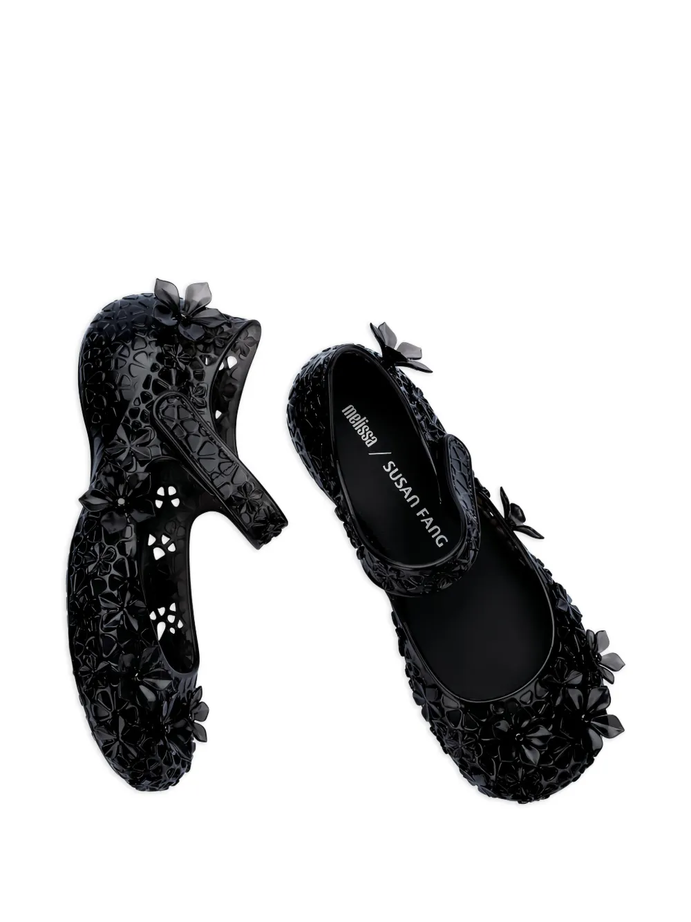 Melissa x Susan Fang Luna Bloom ballerina's Zwart