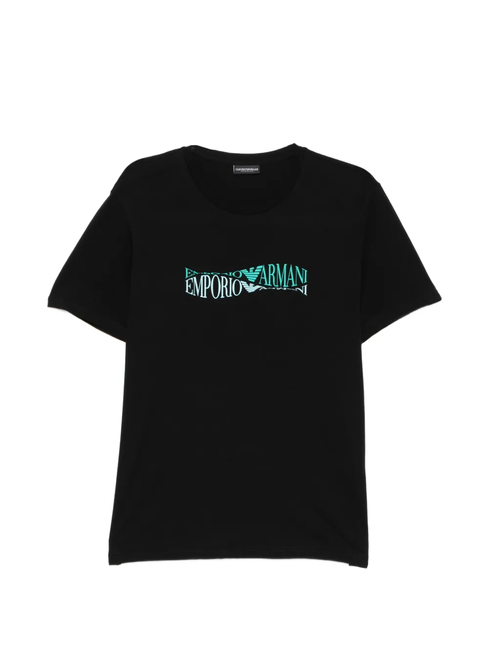 Emporio Armani T-shirt con stampa logo - Nero