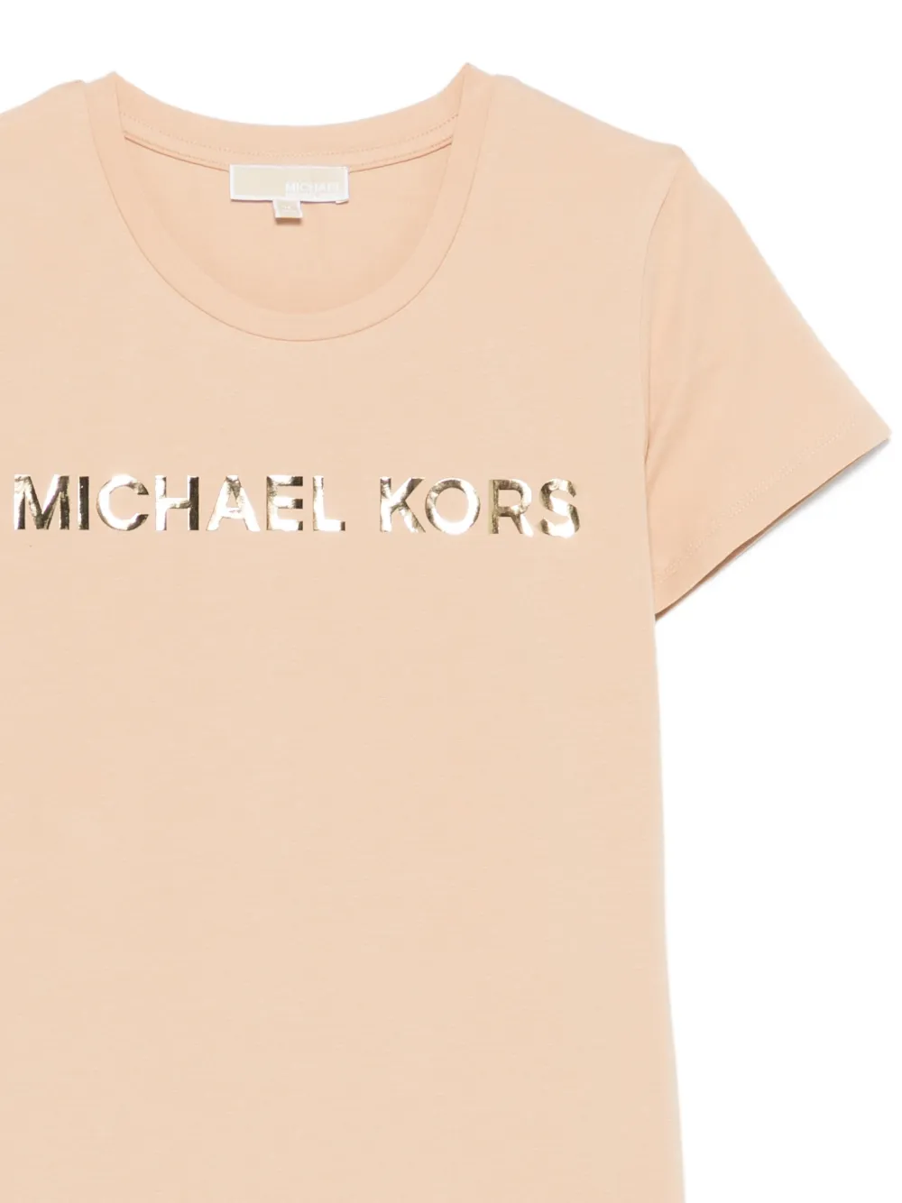 Michael Kors Kids T-shirt met logo Beige