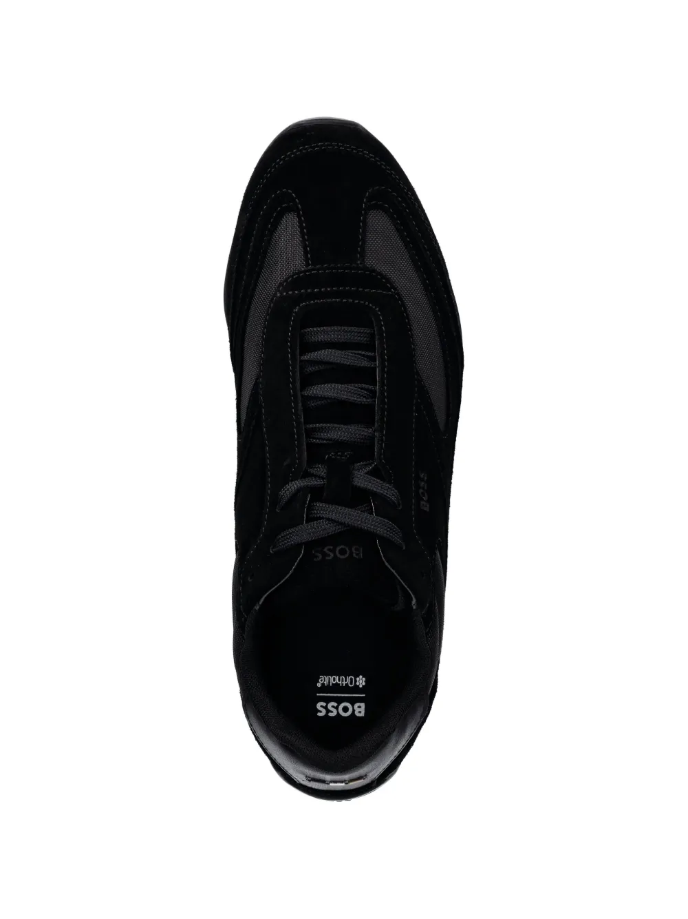 BOSS Jaylen suède sneakers Zwart