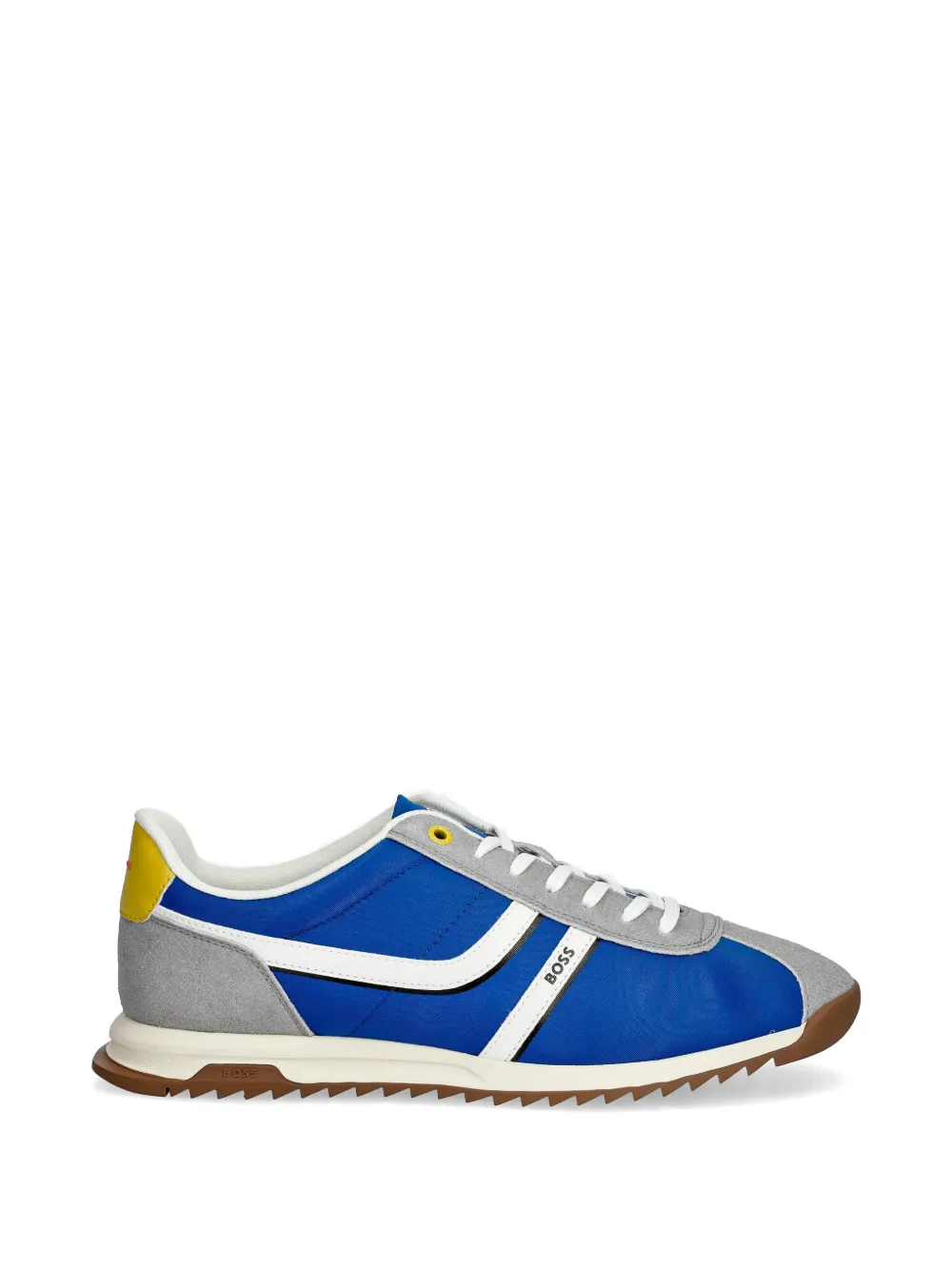 BOSS logo-detail lace-up sneakers Blauw