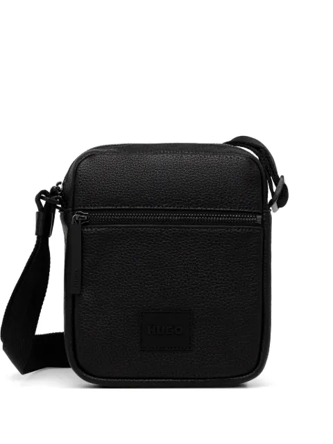 HUGO zip pebble grain shoulder bag