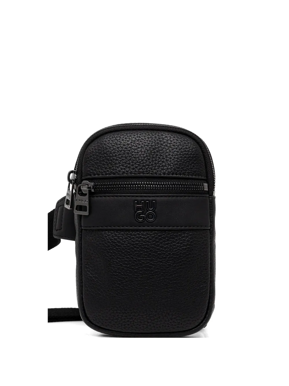 HUGO logo-plaque shoulder bag - Nero