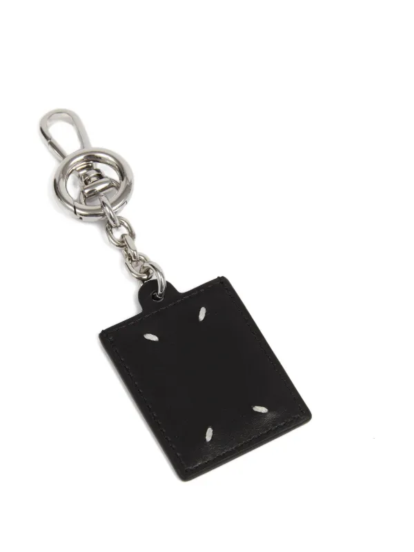 Maison Margiela Picture Frame Leather Keyring | Black | FARFETCH ID