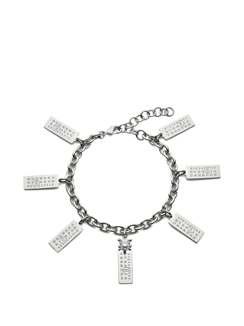 MM6 Maison Margiela Bracciale a catena con ciondolo - Argento