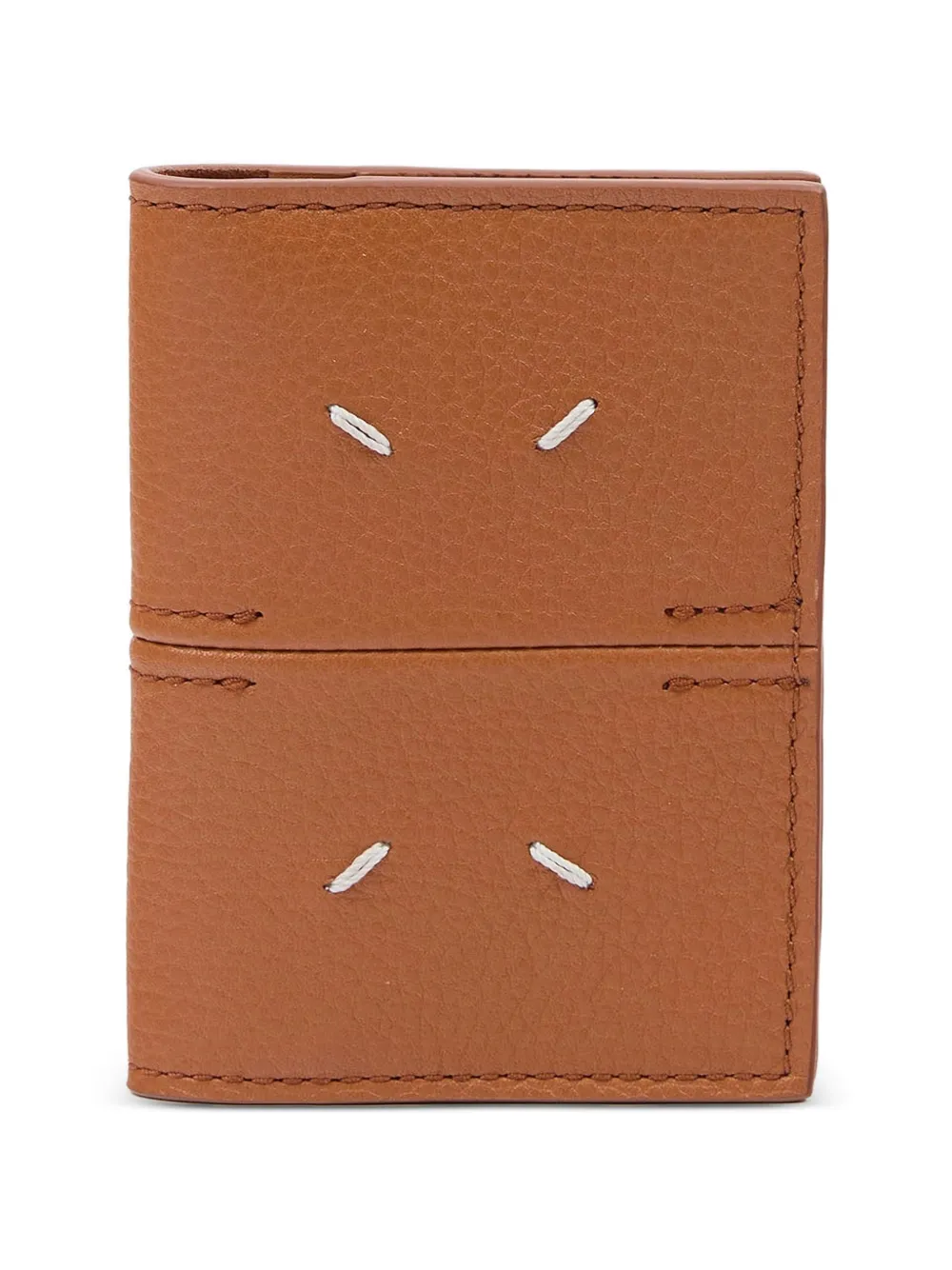 Maison Margiela Portacarte con cuciture a contrasto - Marrone