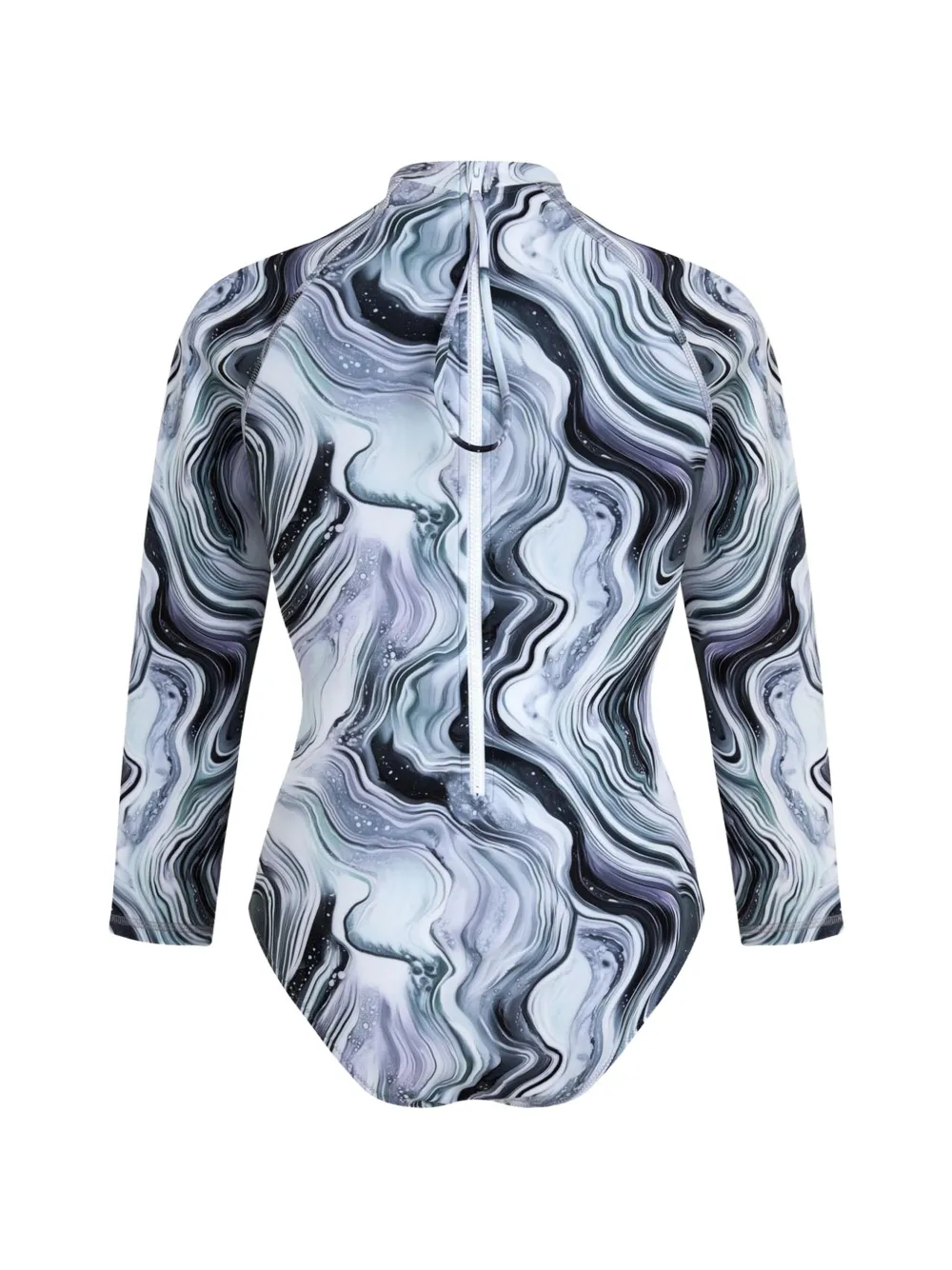 Vilebrequin Badpak met UV-bescherming en marmerprint Wit