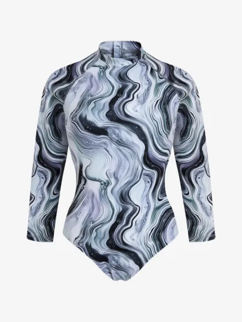 Vilebrequin UV protection marble-print swimsuit