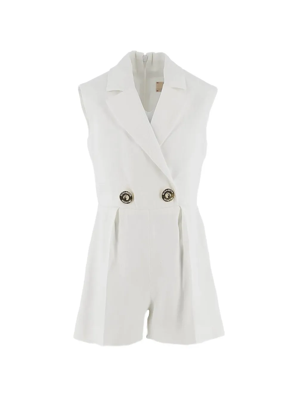 Elisabetta Franchi La Mia Bambina double-breasted playsuit - Bianco