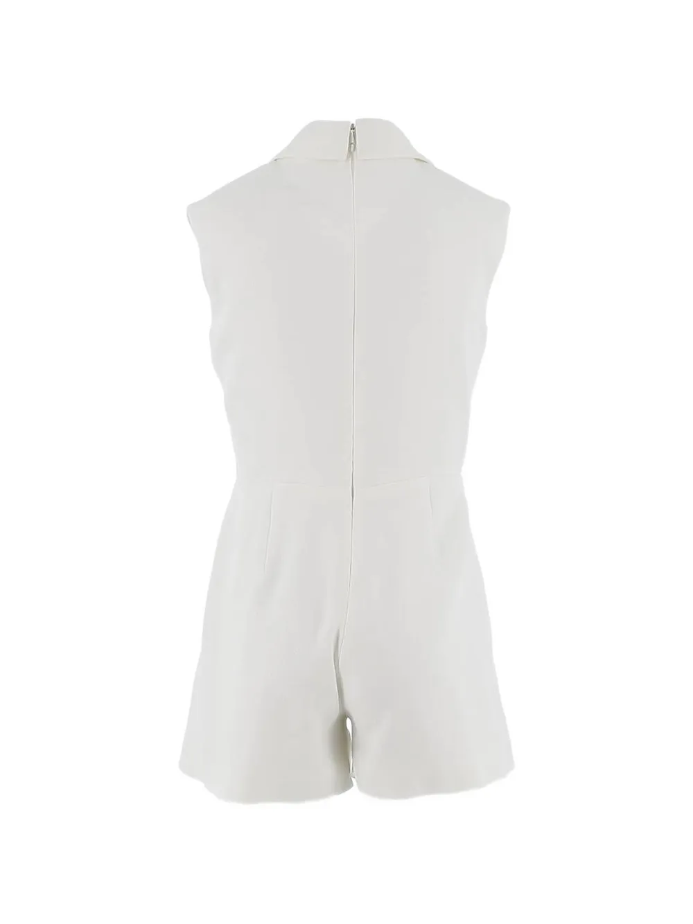 Elisabetta Franchi La Mia Bambina Playsuit met dubbele rij knopen Wit