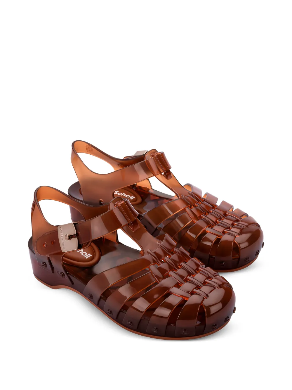 Melissa x Sholl Possession sandalen met percura hak Bruin