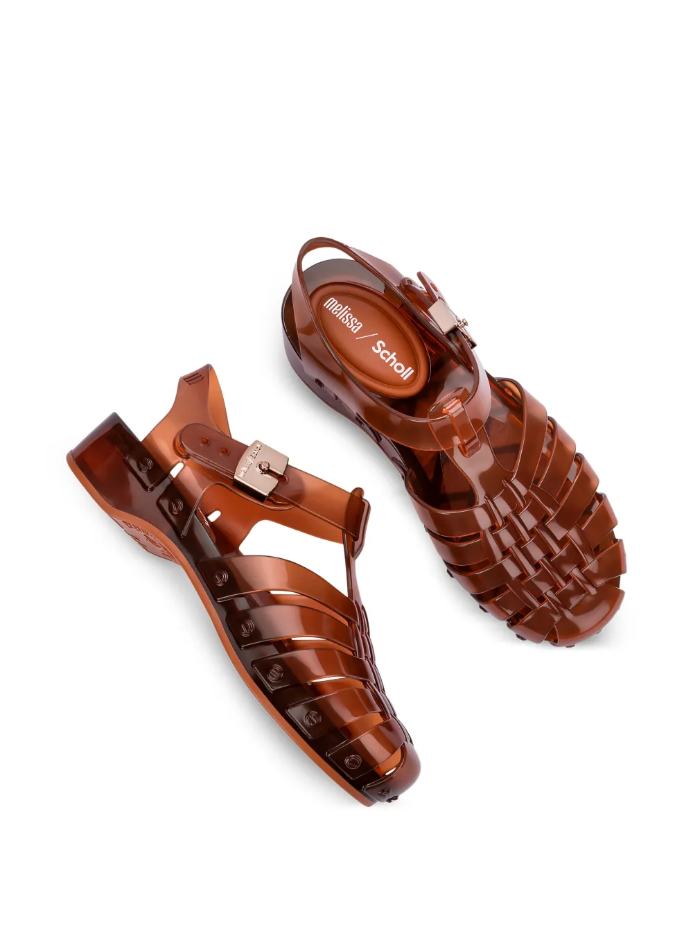 Melissa x Sholl Possession sandalen met percura hak Bruin