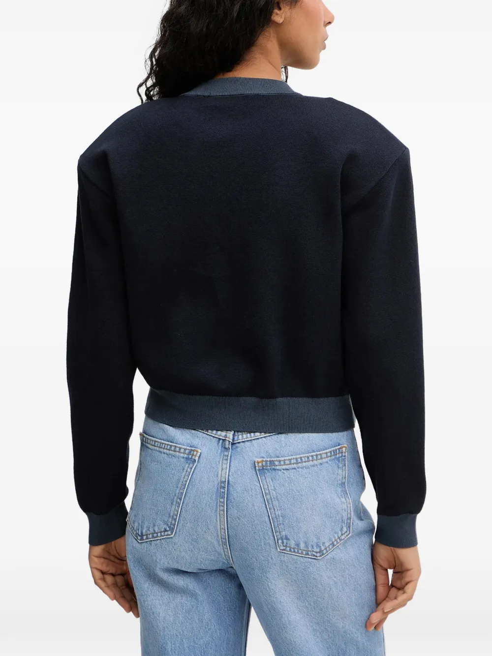 Letter-Embellishment Cardigan