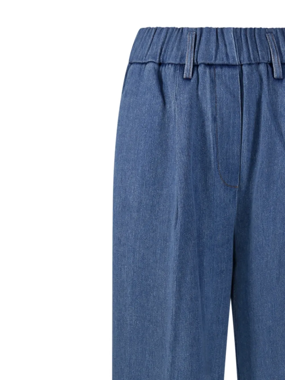 Elasticated Denim Trousers