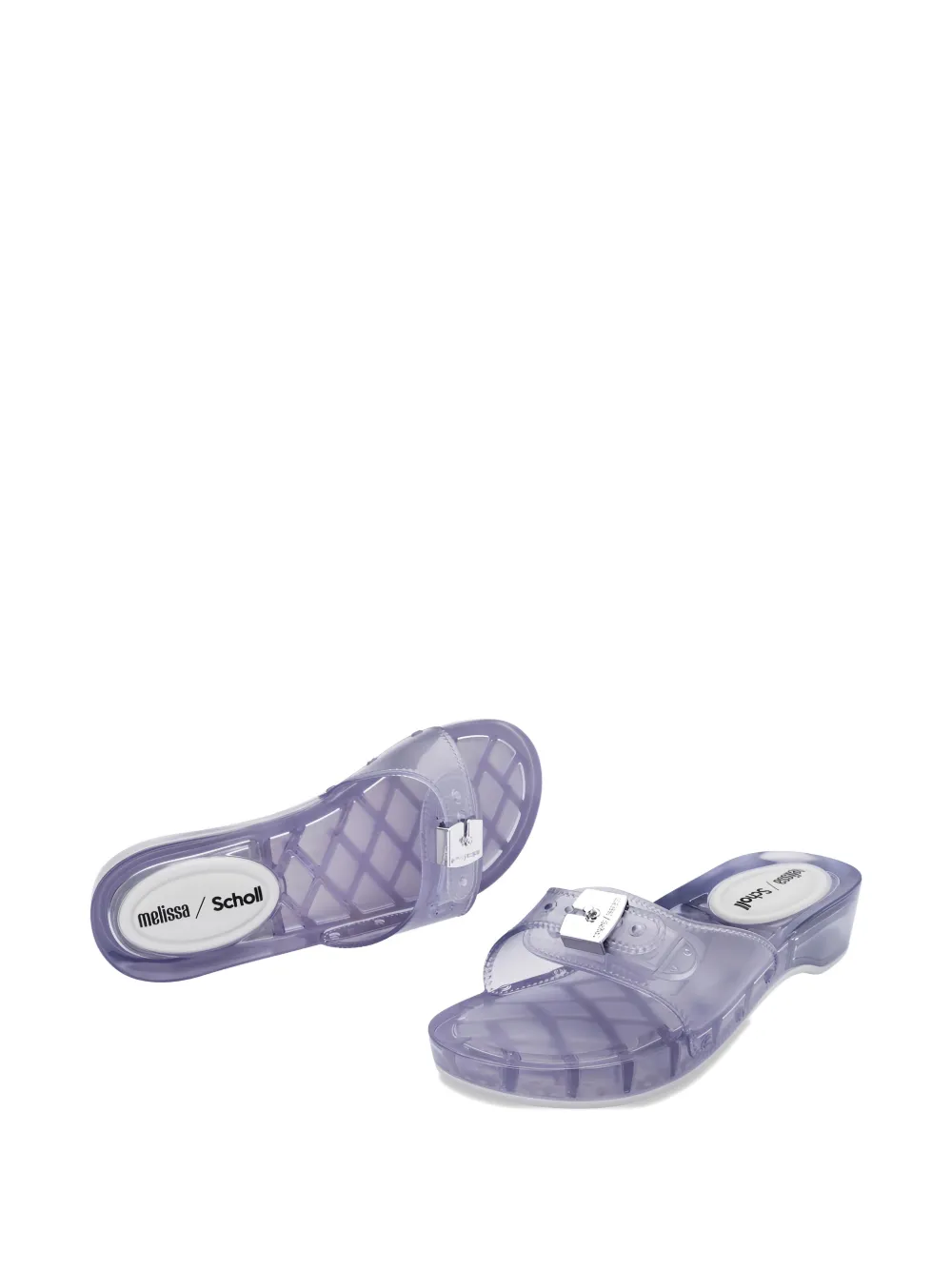 Melissa x Scholl slippers met percura hak Wit