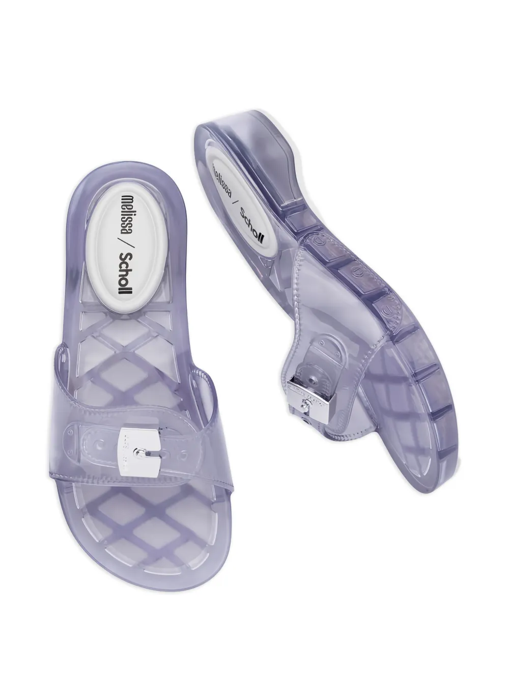 Melissa x Scholl slippers met percura hak Wit
