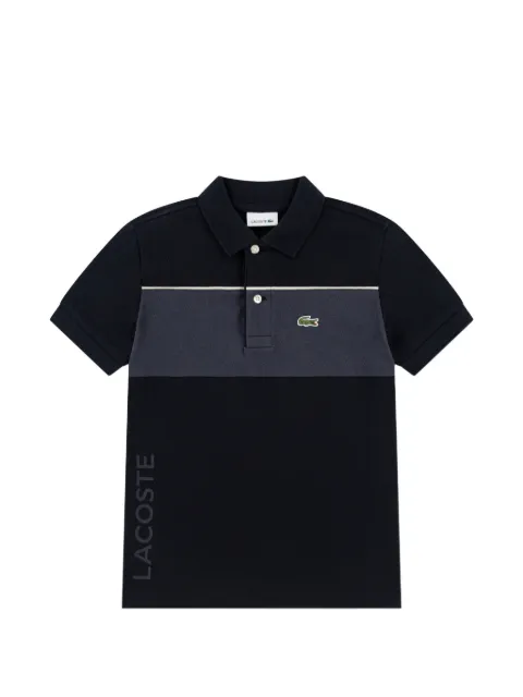 Lacoste Kids stripe pique polo shirt
