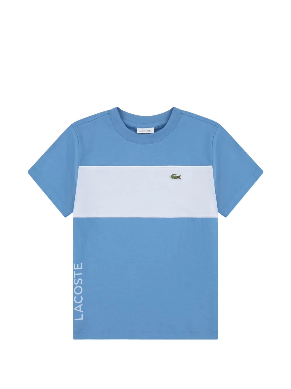 Lacoste Kids stripe logo t-shirt - Blu