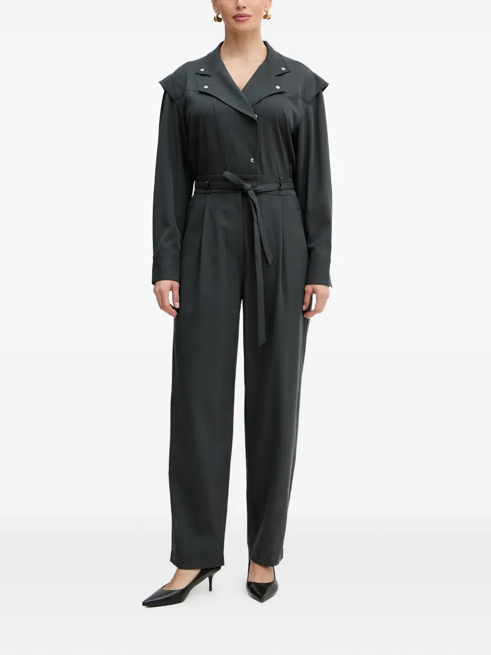 BOSS belted jumpsuit - Grigio