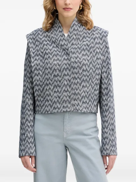 BOSS Jakelina chevron shoulder-pad jacket