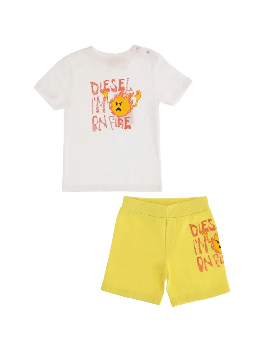 Diesel Kids print-detail shorts set - White