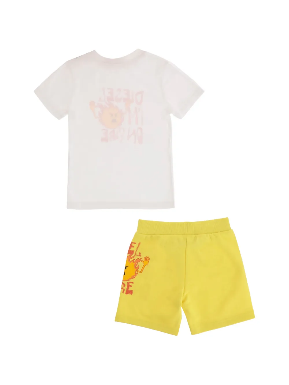 Print-Detail Shorts Set