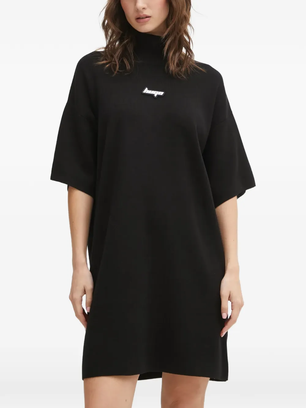 HUGO Simo logo-detail mini dress - Nero