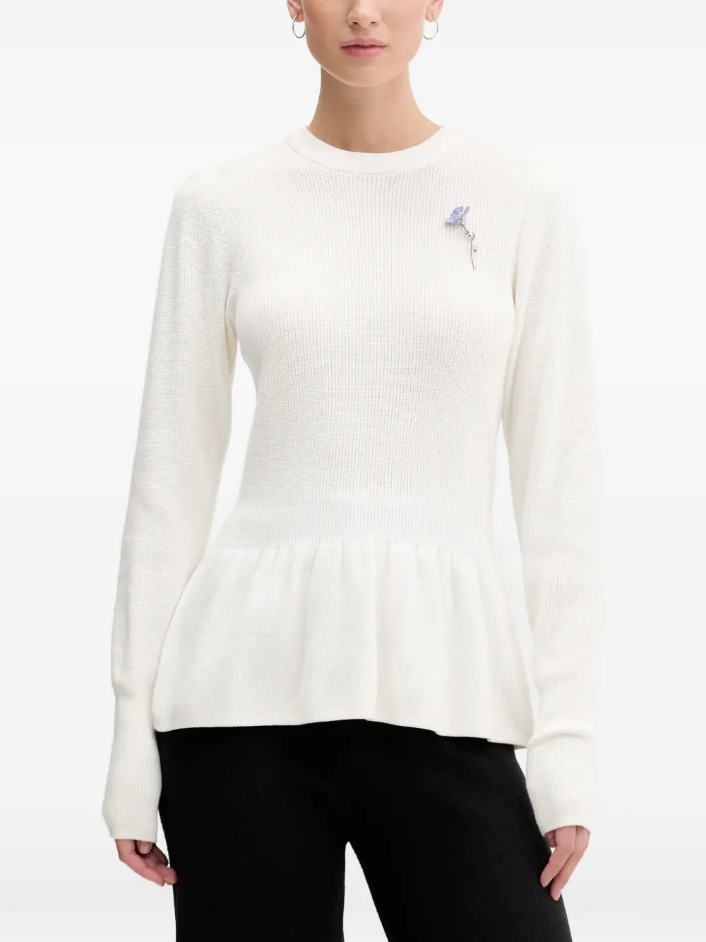 HUGO Sabanna cotton top - Weiß